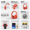 Слушалки Realme Techlife Studio H1, Ear Over Wireless, 360° Spatial Audio, Bluetooth, Red