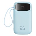 Външна батерия-Baseus -  22.5W, 20000mAh, Cable Type-C, 30cm - Blue