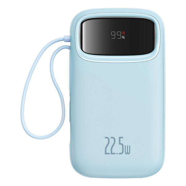 Външна батерия-Baseus -  22.5W, 20000mAh, Cable Type-C, 30cm - Blue