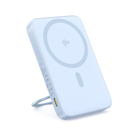Външна батерия Baseus - 20W, 5000mAh, Rotable Stand, Cable Type-C - Blue