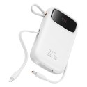 Външна батерия-Baseus -  Lightning, 2x Type-C, USB, 22.5W, 20000mAh, Cable Type-C, 30cm - White