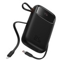 Външна батерия-Baseus - Lightning, 2x Type-C, USB, 22.5W, 20000mAh, Cable Type-C, 30cm - Black