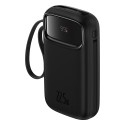 Външна батерия-Baseus - Lightning, 2x Type-C, USB, 22.5W, 20000mAh, Cable Type-C, 30cm - Black