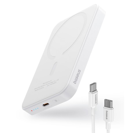 Външна батерия Baseus -,20W, 5000mAh, with Cable Type-C, 30cm - White