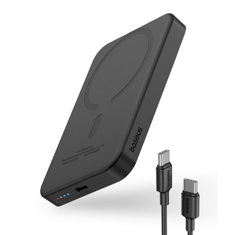 Външна батерия-Baseus - 20W, 5000mAh, with Cable Type-C, 30cm - Black