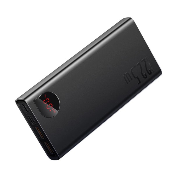 Външна батерия-Baseus - 22.5W, 20000mAh, Cable USB-C, 3A, 0.3m - Black