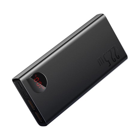 Външна батерия-Baseus - 22.5W, 20000mAh, Cable USB-C, 3A, 0.3m - Black