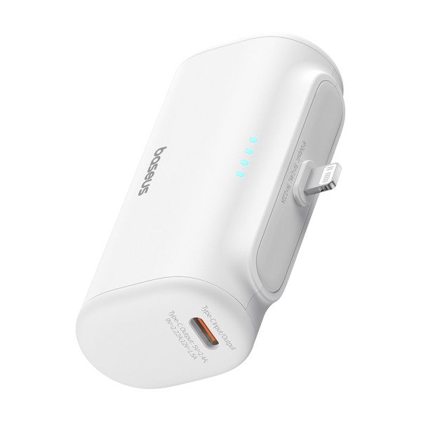 Външна батерия-Baseus -  20W, 5000mAh, with Cable Type-C - White
