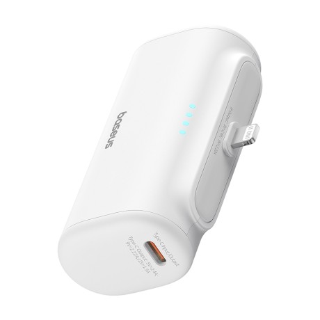 Външна батерия-Baseus -  20W, 5000mAh, with Cable Type-C - White