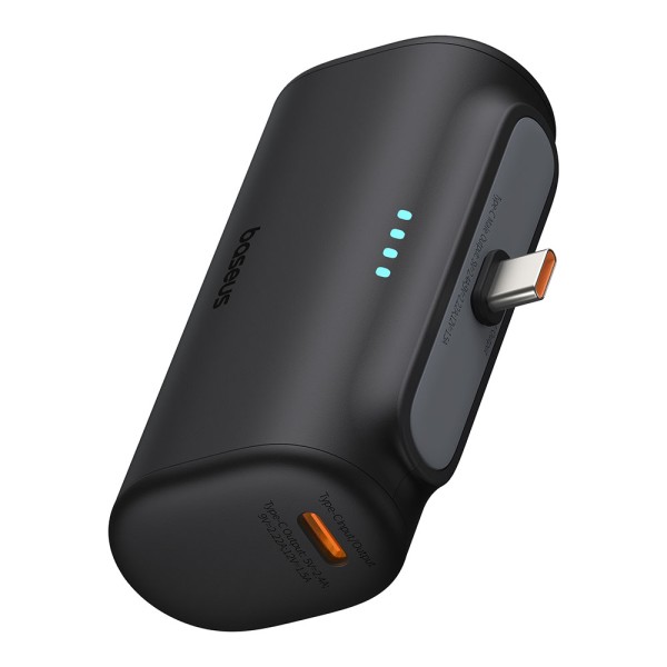 Външна батерия-Baseus - 20W, 5000mAh, with Cable Type-C - Black
