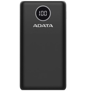 Външна батерия-Adata -  PD18W, 20000mAh, Digital Display - Black