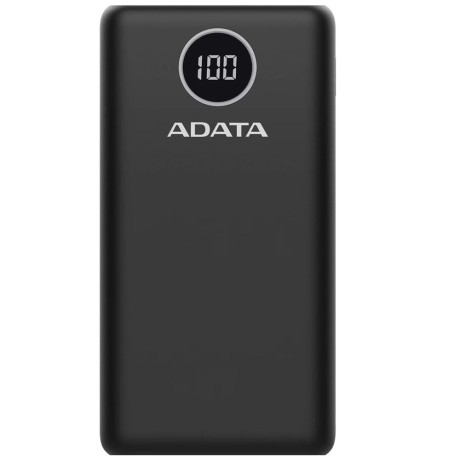 Външна батерия-Adata -  PD18W, 20000mAh, Digital Display - Black