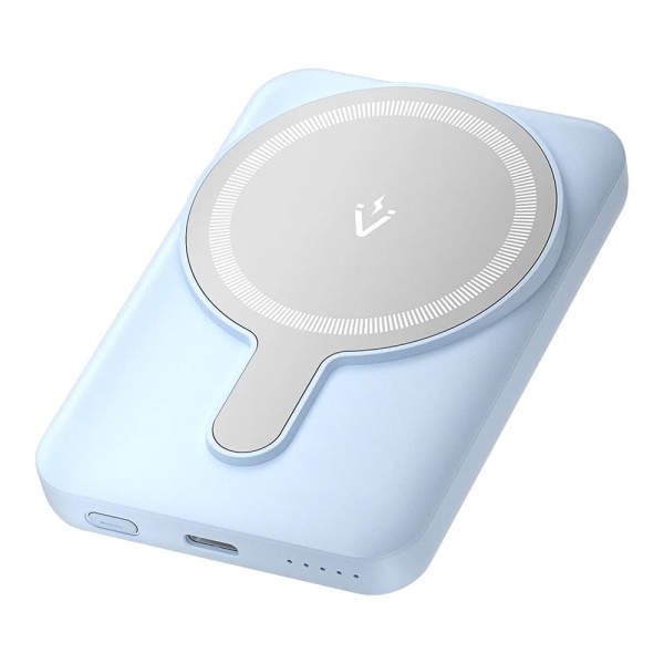 Външна батерия-Vention - Wireless Power Bank (FHSL0), Fast Charging, 20W, 5000mAh - Blue