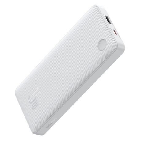 Външна батерия-Baseus - Power Bank Airpow Lite (P10067500213-00) - USB, Type-C, 15W, 10000mAh,  30cm - White