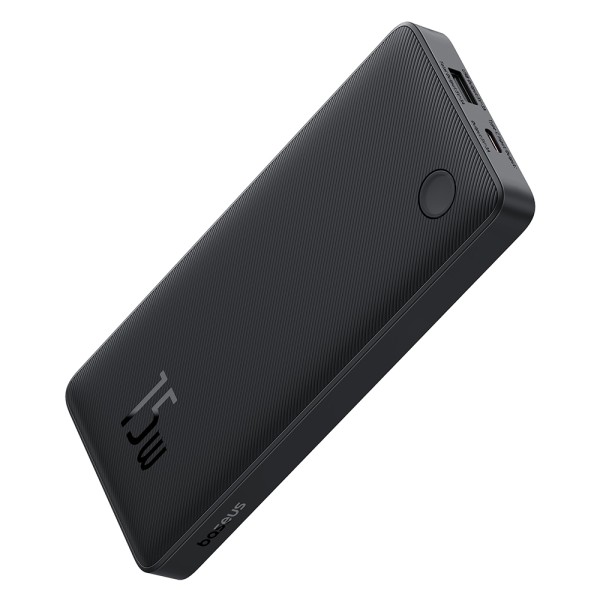 Външна батерия-Baseus - Power Bank Airpow Lite (P10067500123-00) - USB, Type-C, 15W, 10000mAh, 30cm - Cosmic Black