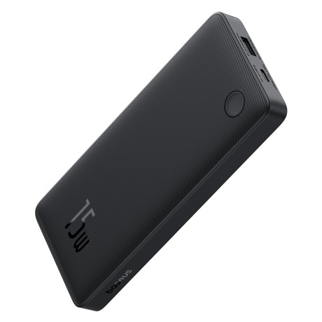 Външна батерия-Baseus - Power Bank Airpow Lite (P10067500123-00) - USB, Type-C, 15W, 10000mAh, 30cm - Cosmic Black