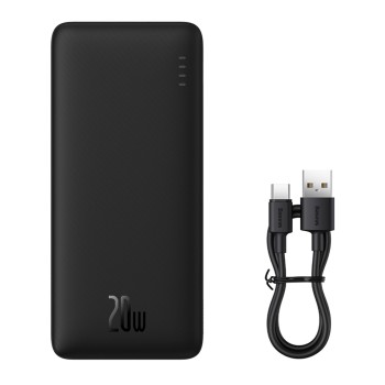 Външна батерия Baseus - Power Bank Airpow , 20W, 10000mAh, with Cable Type-C - Black