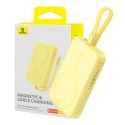 Външна батерия Baseus - Power Bank Magnetic Mini (P10022109Y23-00) - MagSafe, USB-C, 10000mAh, 20W - Yellow