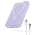 Калъф-Baseus - Power Bank Mini Air (P10059001513-00) - Type-C, MagSafe Charging, 20W, 10000mAh, with Cable Type-C, 30cm - Purple