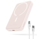 Baseus - Power Bank Mini Air(P10059001413-00) - Type-C, MagSafe Charging, 20W, 10000mAh, with Cable Type-C, 30cm - Pink