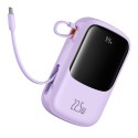 Калъф-Baseus - Power Bank Qpow Pro+ (P10067103513-00) - Lightning, 2x Type-C, USB, 22.5W, 20000mAh, Cable Type-C - Purple