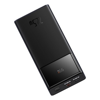 Калъф-Baseus - Power Bank Star-Lord (PPXJ080001) - 2x USB, Type-C, Micro-USB, 22.5W, 20000mAh, Cable Type-C, 3A, 30cm - Black