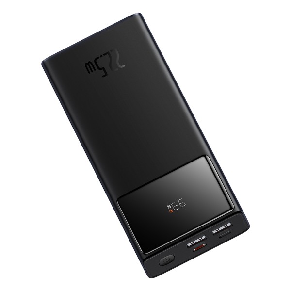 Калъф-Baseus - Power Bank Star-Lord (PPXJ080001) - 2x USB, Type-C, Micro-USB, 22.5W, 20000mAh, Cable Type-C, 3A, 30cm - Black