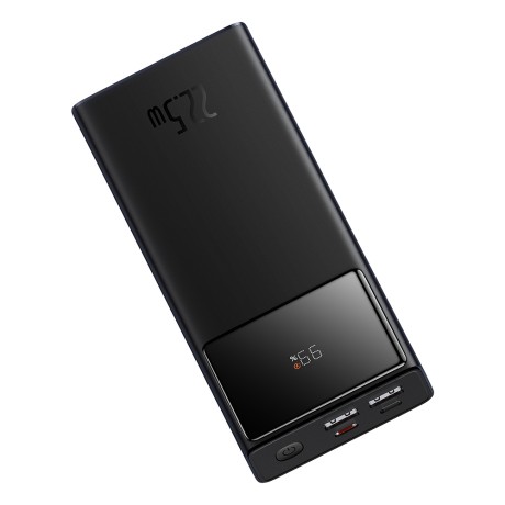 Калъф-Baseus - Power Bank Star-Lord (PPXJ080001) - 2x USB, Type-C, Micro-USB, 22.5W, 20000mAh, Cable Type-C, 3A, 30cm - Black