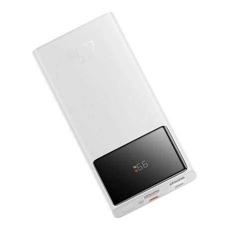 Калъф-Baseus - Power Bank Star-Lord (PPXJ100002) - 2x USB, Type-C, Micro-USB, 22.5W, 10000mAh, Cable Type-C, 3A, 30cm - White