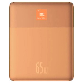Калъф-Baseus - Power Bank Blade (P10063801733-00) - 2x Type-C, 65W, 12000mAh, Digital Display, with Cable USB-C - Orange