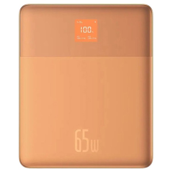 Калъф-Baseus - Power Bank Blade (P10063801733-00) - 2x Type-C, 65W, 12000mAh, Digital Display, with Cable USB-C - Orange