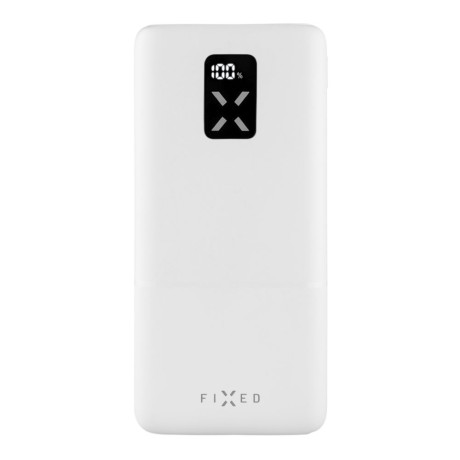 Външна батерия Fixed - Power Bank Zen 10 (FIXZEN-10-WH) - 2x USB, Type-C, 20W, 10000mAh, with LCD Display - White