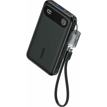 Външна батерия Anker - Power Bank PowerCore (A1257G11) - 2x Type-C, 1x USB, 10000mAh, 22.5W - Black