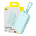 Калъф- Baseus - Power Bank Magnetic Mini (P10022109333-00) - MagSafe, USB-C, 10000mAh, 20W - Mint