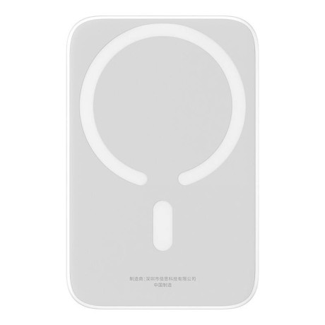 Външна батерия  Baseus - Power Bank Magnetic Mini Air (P10059002223-00) - USB-C, MagSafe, 6000mAh, 20W - White