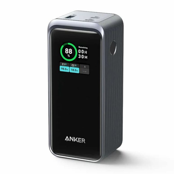 Калъф- Anker - Power Bank Prime (A1336011) - 2x USB-C, USB, for Phone, Tablet, MacBook, Digital Display, 20000mAh, 200W - Black