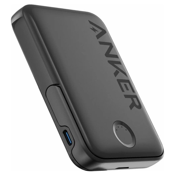 Външна батерия Anker - Wireless Power Bank 322 (A1618G11) - MagSafe, for iPhone, 5000mAh, 7.5W - Black