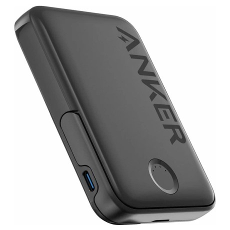 Външна батерия Anker - Wireless Power Bank 322 (A1618G11) - MagSafe, for iPhone, 5000mAh, 7.5W - Black