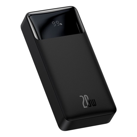 Външна батерия Baseus - Power Bank Bipow  2x USB, USB-C, 20000mAh, 20W with Cable Micro-USB, 0.25m - Black