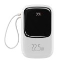 Външна батерия Baseus - Power Bank Qpow Pro - 20000mAh, 22.5W with Cable USB-C - White