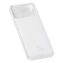 Калъф- Baseus - Power Bank Bipow (PPBD050002) - Digital Display 2xUSB QC3.0, USB-C 10000mAh 15W + Cable Micro-USB 0.25m - White