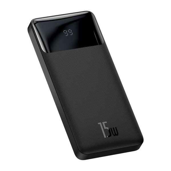 Външна батерия - Baseus - Power Bank Bipow USB-C 10000mAh 15W + Cable Micro-USB 0.25m - Black