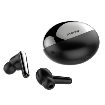 Bluetooth Слушалки ColorWay - Wireless Earbuds TWS-3Bluetooth 5.3, 350mAh, IPX4 - Black