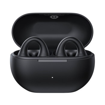 Bluetooth Слушалки Baseus - Wireless Earbuds Bass 15 Clip  Bluetooth 5.4, Open-ear, USB-C - Cluster Black