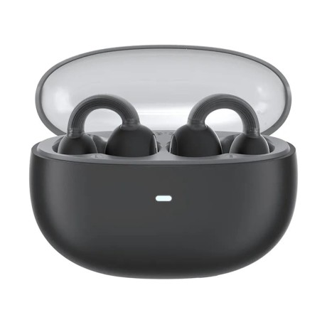 Bluetooth Слушалки Baseus - Wireless Earbuds AirGo 1 Ring  - Bluetooth 5.3, TWS, Open-Ear Clip Design - Cluster Black