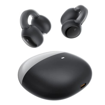 Bluetooth Слушалки Baseus - Wireless Earbuds AirGo 1 Ring  - Bluetooth 5.3, TWS, Open-Ear Clip Design - Cluster Black
