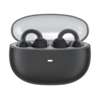 Bluetooth Слушалки Baseus - Wireless Earbuds AirGo 1 Ring  - Bluetooth 5.3, TWS, Open-Ear Clip Design - Cluster Black