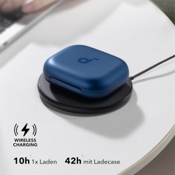 Bluetooth Слушалки Anker - Wireless Earbuds SoundCore AeroFit 2 (A3874G31) -  Bluetooth, Waterproof, Hi-Res - Blue