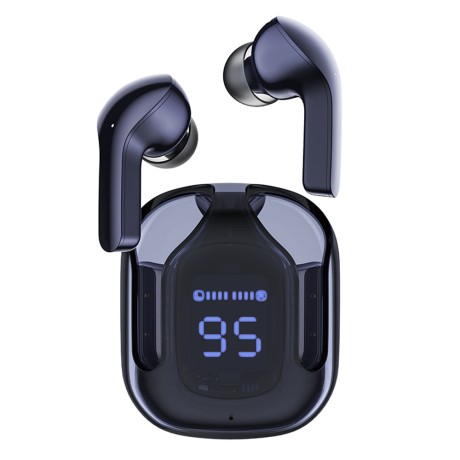 Bluetooth Слушалки Acefast - Wireless Earbuds Bluetooth 5.3, ENC, Fast Charging, LED Digital Display, 500mAh - Sapphire Blue