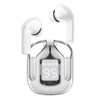 Bluetooth Слушалки Acefast - Wireless Earbuds Bluetooth 5.3, ENC, Fast Charging, LED Digital Display, 500mAh - Modern Grey